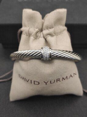 David Yurman 925 Silver Bracelet with Original Pouch